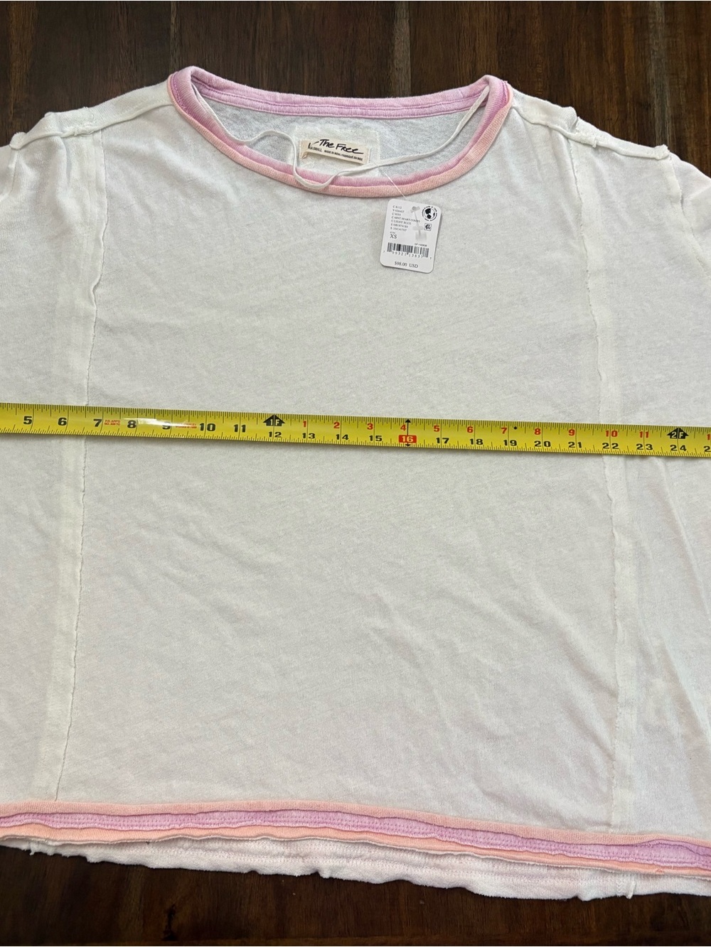 We the Free Long Sleeve Top with Pink Heart Elbow Patches - Picture 4 of 7